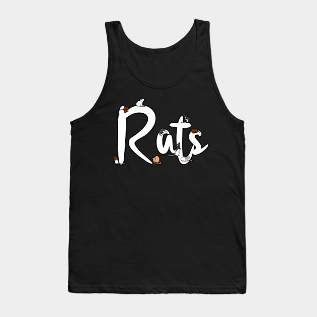 Pet Rats Lettering Tank Top by HighFives555